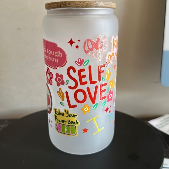 Other - Self love glass cup